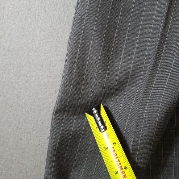 Banana Republic MadMen Dress Pants Mens 36x32 Gray Wool Pinstripe Slacks - Picture 7 of 12
